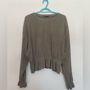 Zara Peplum style shirt size L